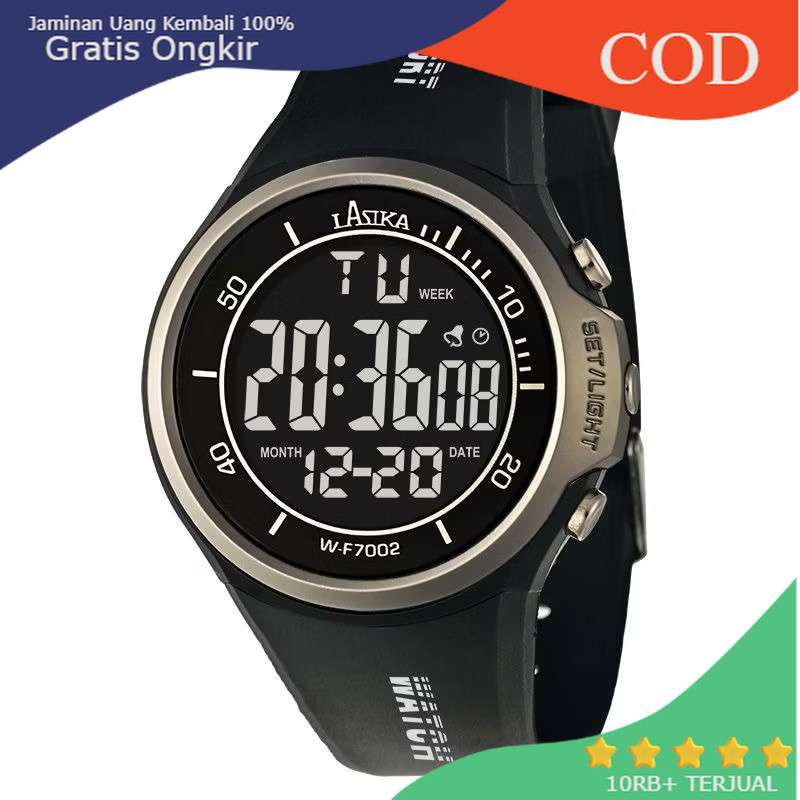 [𝗡𝗼𝘂𝗿𝗮] Jam Tangan Pria Lasika 5002 Digital Anti Air Ori Strap Rubber Karet