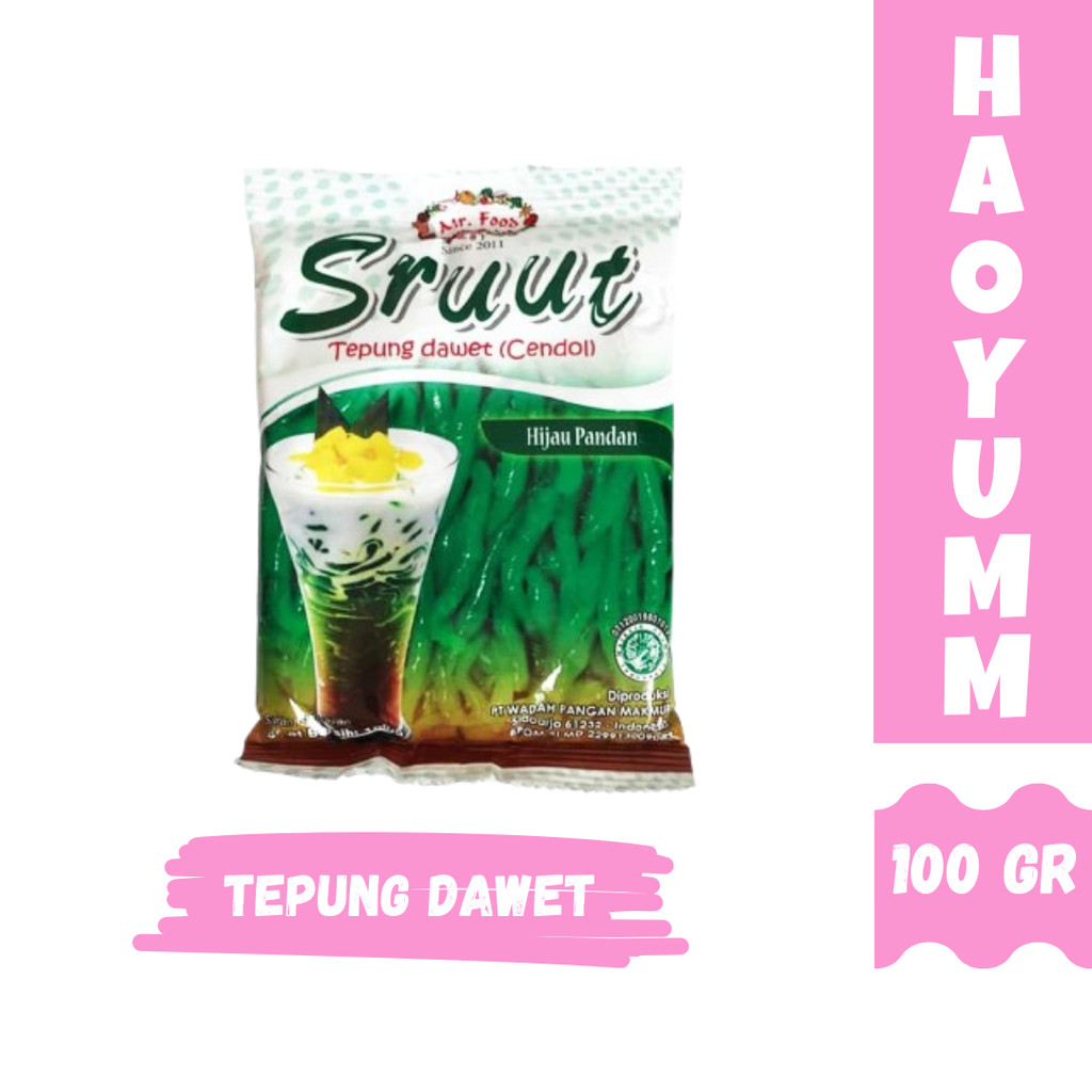 

Tepung Dawet Cendol Sruut Mr. Food 100gr Pandan Hijau [HAOYUMM]