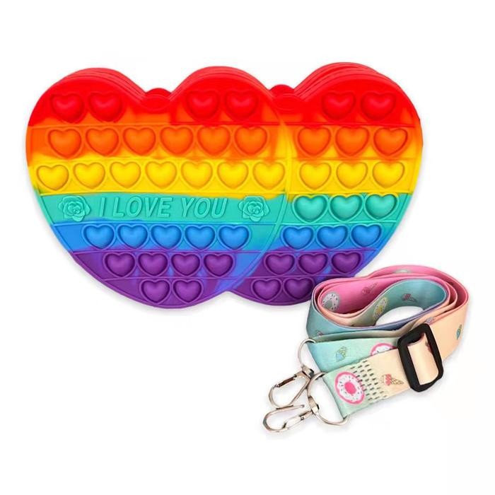 Tas Ransel Pop It Anak Doraemon Love Handbag Motif Karakter Impor Lucu - Doraemon