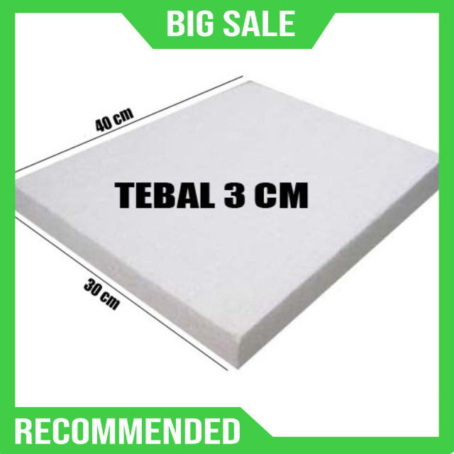 Styrofoam Tebal 3cm lembaran polos isi 5 lembar