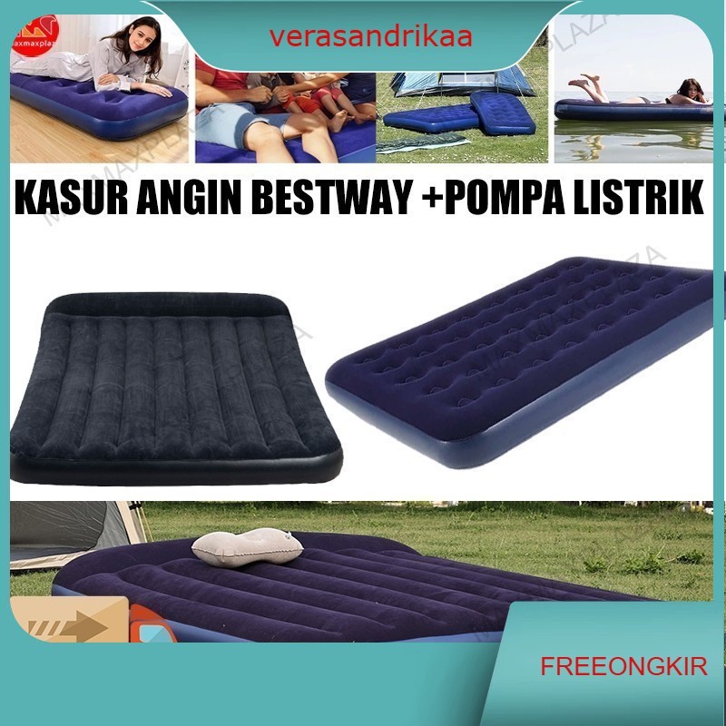 Kasur Angin + Pompa Listrik / Air Bed Double Kasur Angin Bestway Bestway Paket Kasur Angin Double Bi