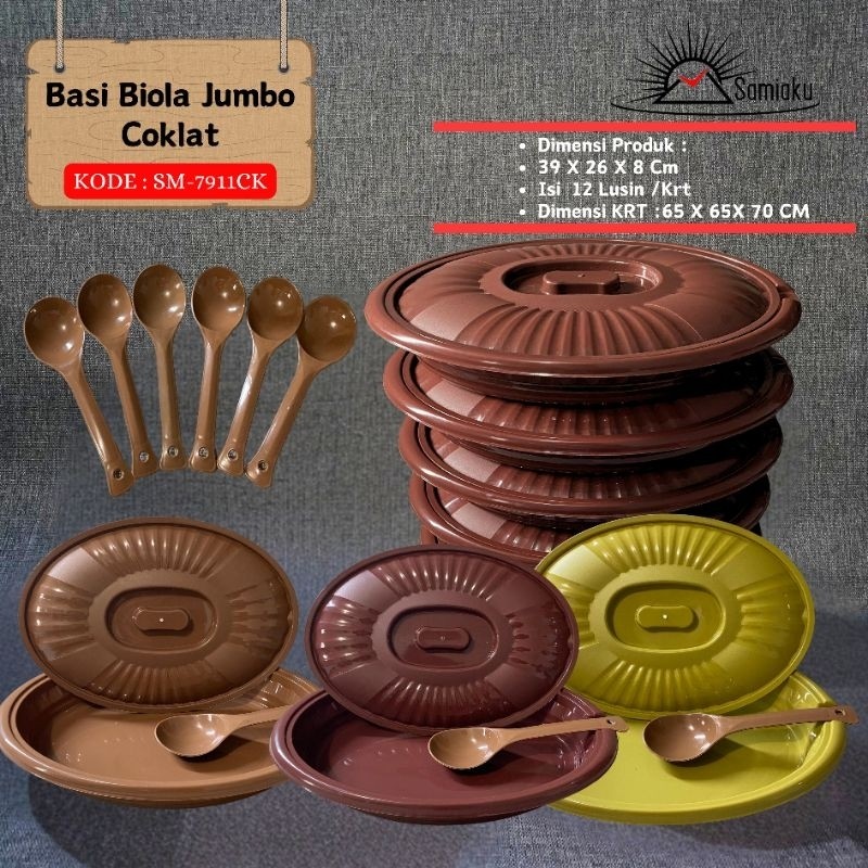 samiaku- wadah sayur 6 pcs jumbo prasmanan  basi sayur oval jumbo lengkap centong