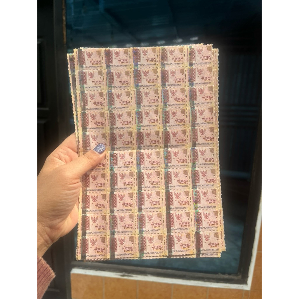 

Materai Tempel10.000 isi 50 TERMURAH