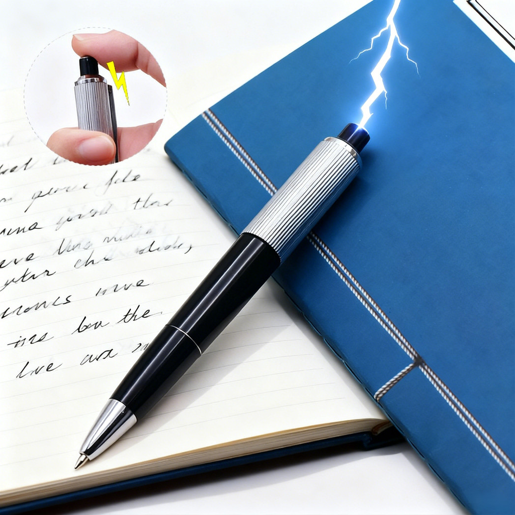 Safety Pulpen Setrum Mainan Simulasi Alat Peraga Prank Teman Party Mainan Interaktif Pena Shock Plas