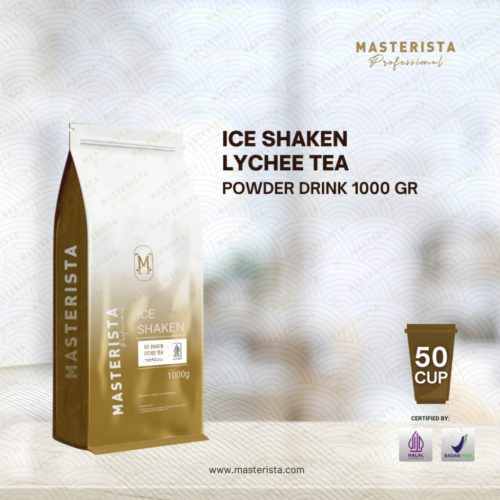 DrinkMate Bubuk Minuman Masterista Lychee Tea 1kg / Bubuk Minuman Rasa Leci / Bubuk Leci Tea