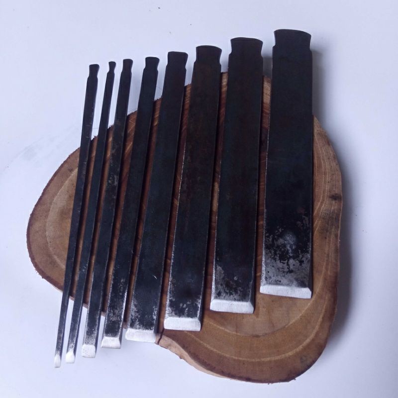 PROMO PAHAT UKIR KAYU MODEL PENILAP ( LURUS ) SERIES 8 PCS  BAHAN BAJA KWALITAS  PREMIUM Premium