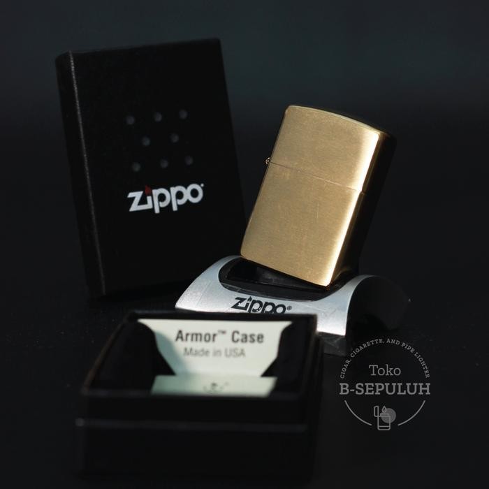 Zippo USA Original Armor Brushed Brass 168