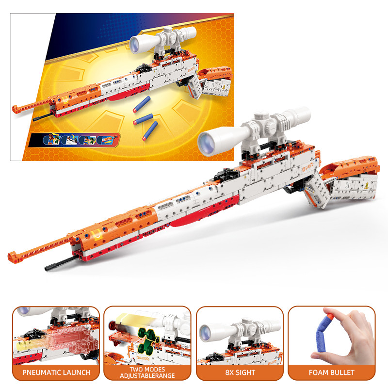 WW2 Series 747pcs KAR-98 Sniper Rifle  Buig Blocks Military 98k Rifle Gun Model Bricks Toys For ildr