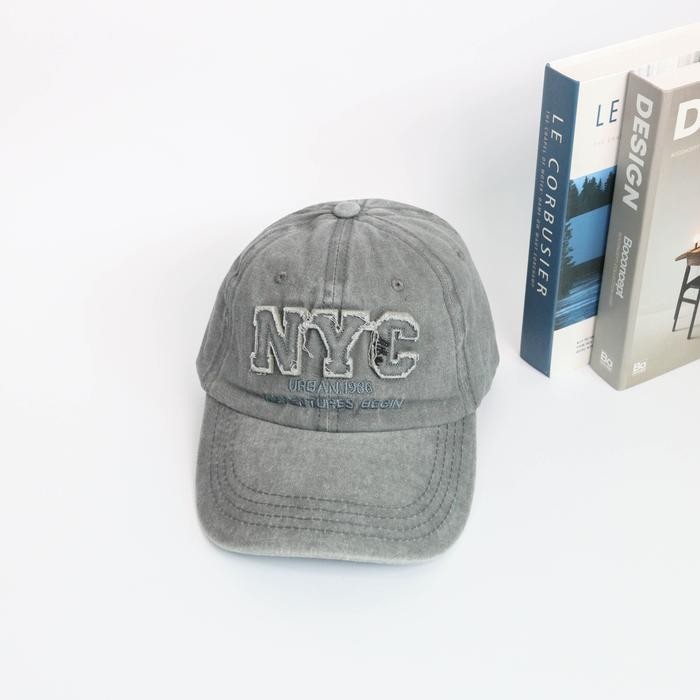 Jaehyun Topi Dewasa Baseball Bordir Gaya Korea Pria Wanita Model Absolutely Distro - Abu