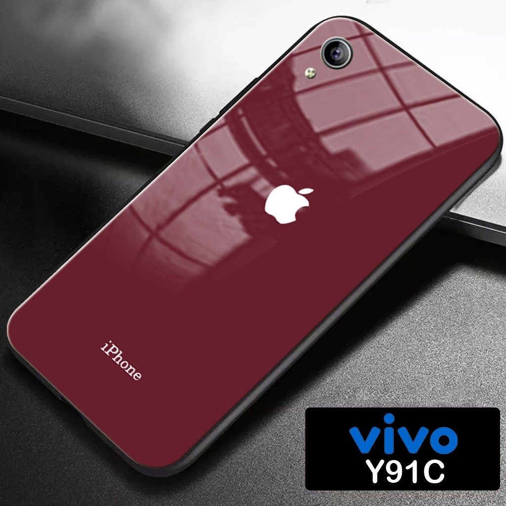 Softcase Glass Kaca Vivo Y91c [FC23] Motif IP - Casing Hp Vivo Y91c - Case Hp Vivo Y91c - Softcase H