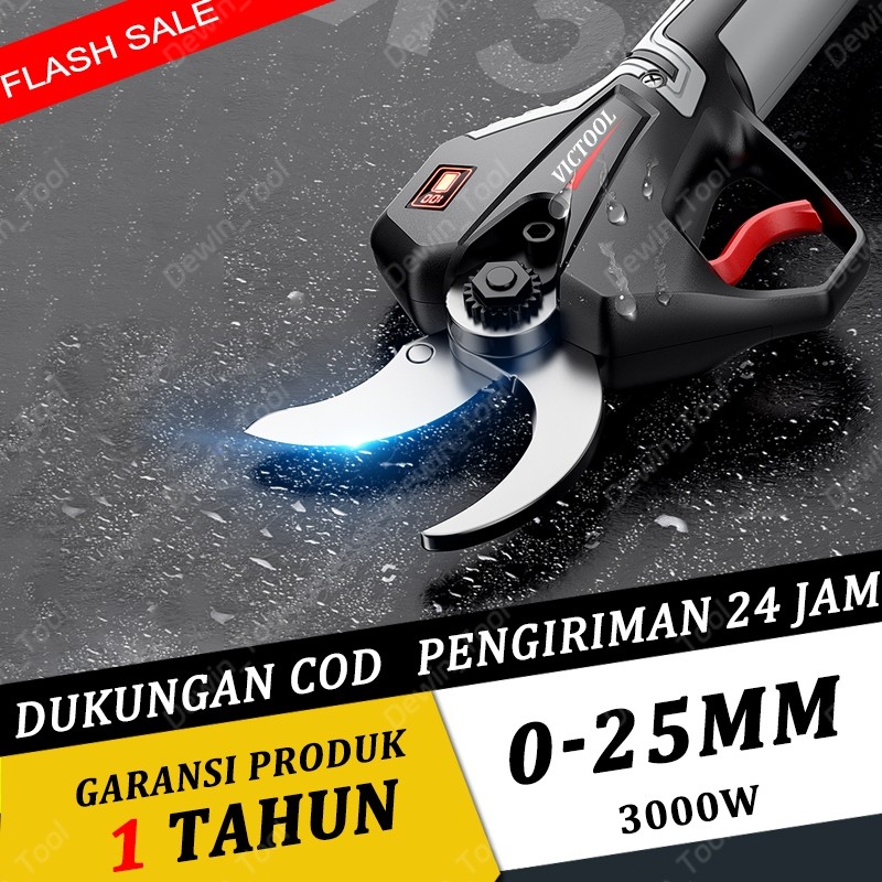 DEWIN gunting taman listrik 3000W gunting dahan elektrik cordless brushless