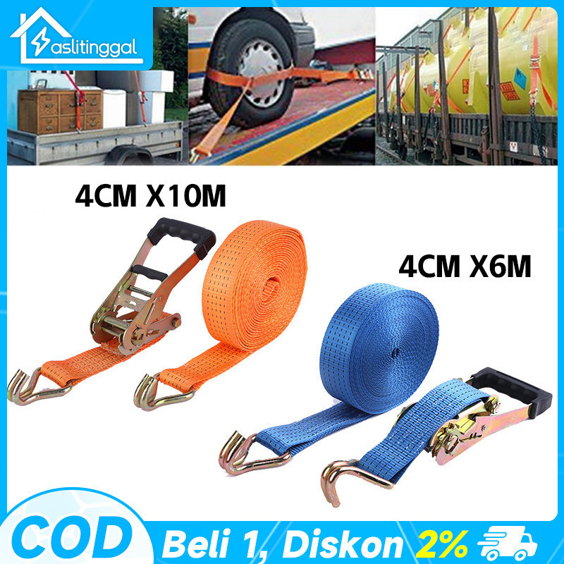 rachet tie down/8-10 meter Trek belt /10 ton tali sound/tali barang/Track webbing cargo lashing 5CM*