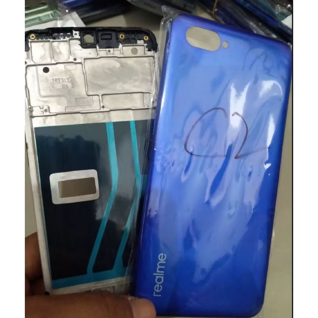KESING HOUSING CASING FULLSET REALME C2 FRAME + BACKDOOR