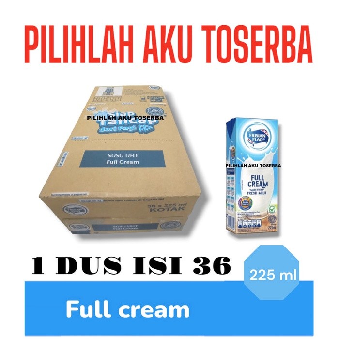 Susu Frisian Flag FULL CREAM 225 ml - ( HARGA 1 DUS ISI 36 )