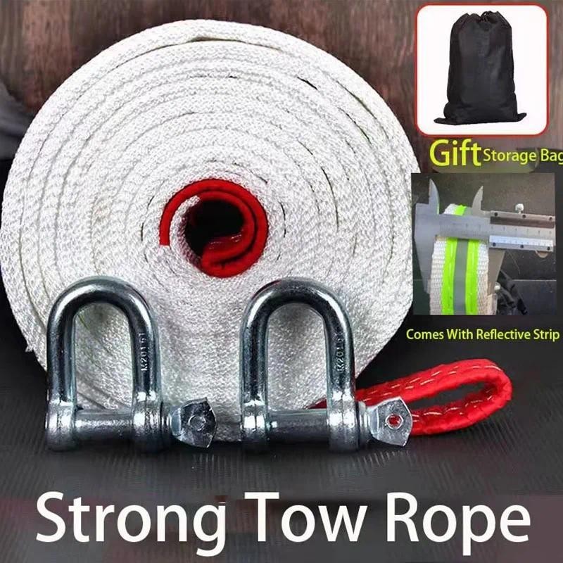 AutoEx Gear Store 4 layers 15TON 15T 15 TONS Car Tow Strap Off Road Accessories Rescue Traction Rope