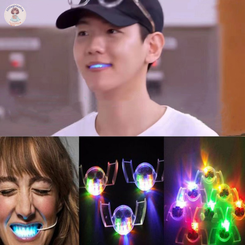 Lucu Led Kedip Gigi Behel Penjaga Mulut Halloween Trick Mainan Pesta Props/Mainan Behel Mouthpiece L