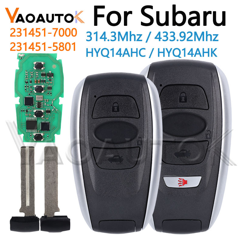 Auto Smart Remote Key For Subaru BRZ Crosstrek Forester Impreza Legacy Outback Ascent HYQ14AHK HYQ14