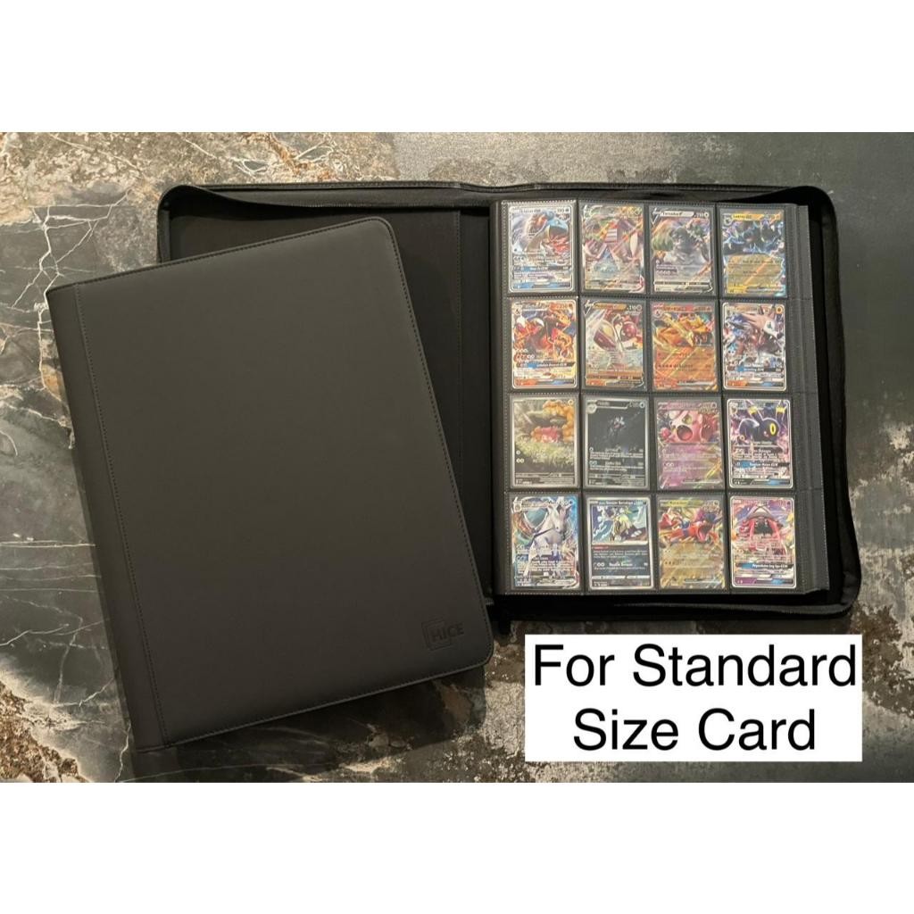 HICE Premium Zip Album Card Binder 16 Pocket Binder Kartu Pokemon Magic One Piece Flesh and Blood