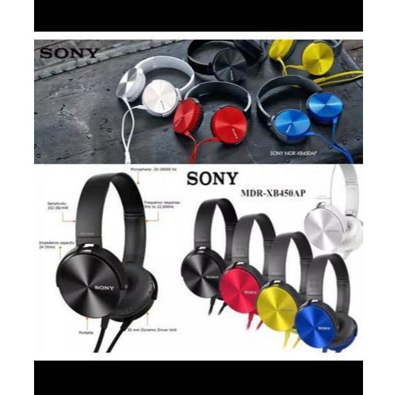 HEADSET BANDO KABEL SONY MDR-XB450AP