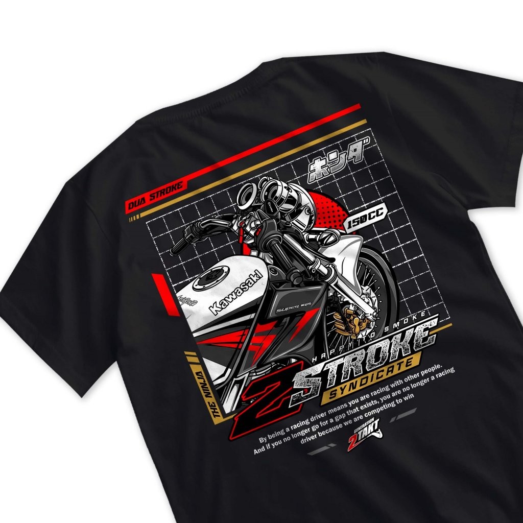KAOS NINJA 2 STROKE - Baju DistroRacing Otomotif Ninja 2 Tak Ninja 150 Rr Ss Super Kips A9187