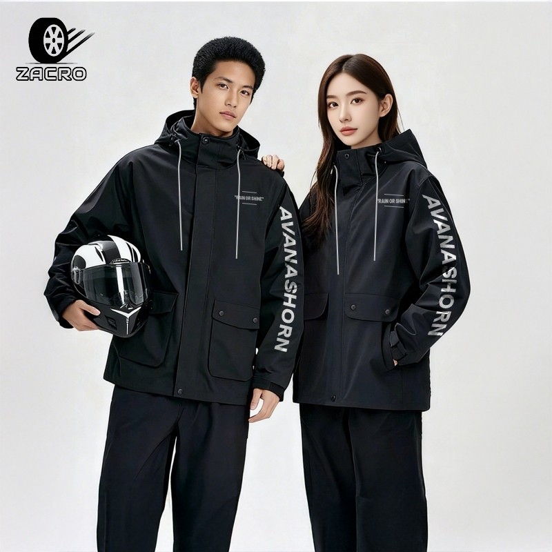 BRUSTYX  ZACRO Jas Hujan Pria Dan Wanita Tahan Air/Hujan Super Kuat Pelindung Wajah Definisi Tinggi