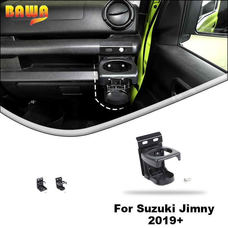 BAWA Foldable Front Cup Holder Bracket For Suzuki Jimny 2019 2020 2021 2022 2023 2024 Interior Acces