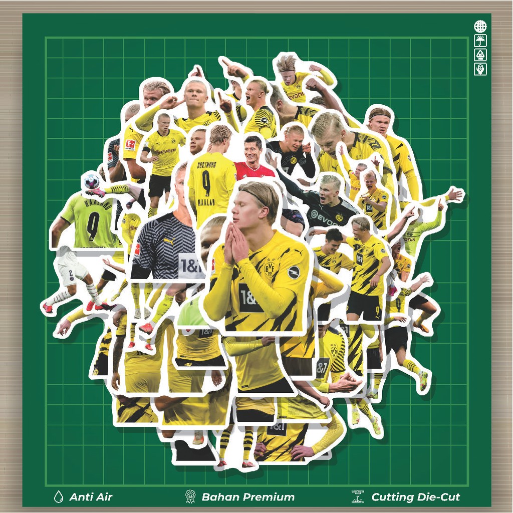 HOT 50 PCS STIKER Stiker Erling Haaland - Bvb Stiker Fashion Cars Decal Dingin Kartu Album Custom Vi