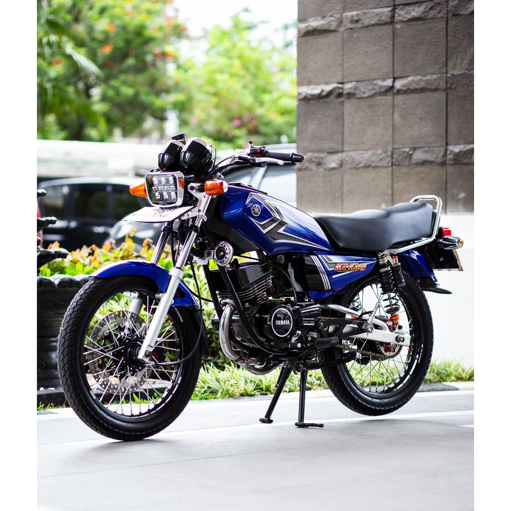 striping rx king 2004 biru set emblem timbul, stiker lis body rx king 2004 biru komplit emblem timbu