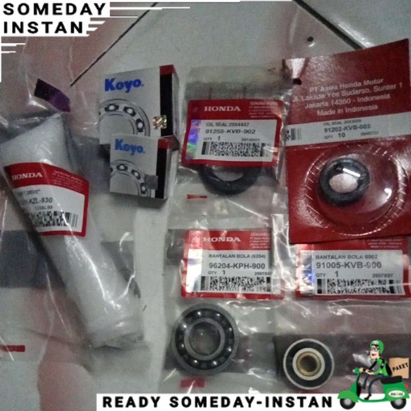 HB204- Paket as pully HONDA
 beat fi vario 110 scoopy fi spacy fi starter kasar + bearing 6204 + bea
