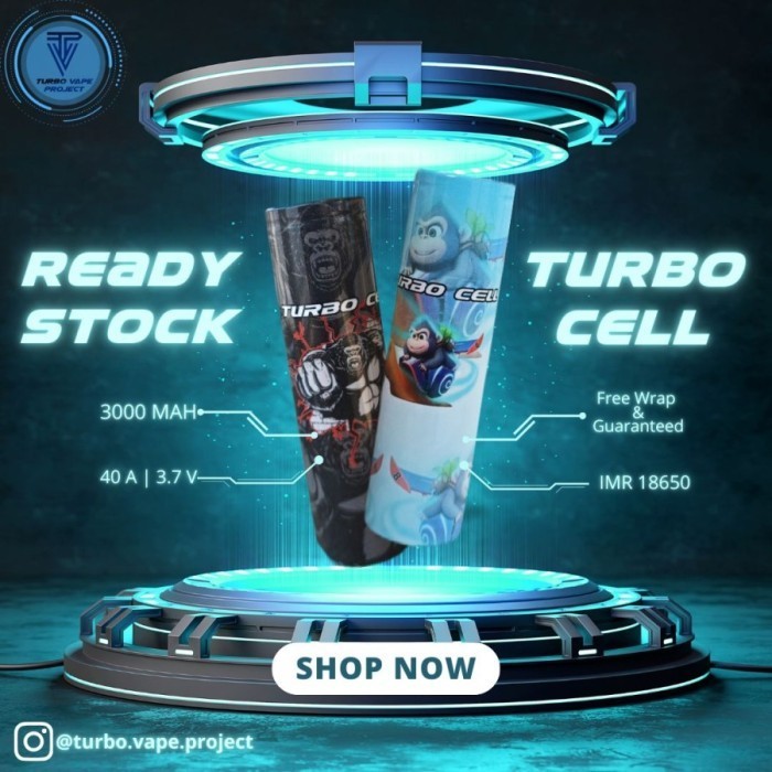 Turbo Cell 3000mAh 40A 18650 Battery 100% Authentic by Turbo Vape Project - Turbo Battery