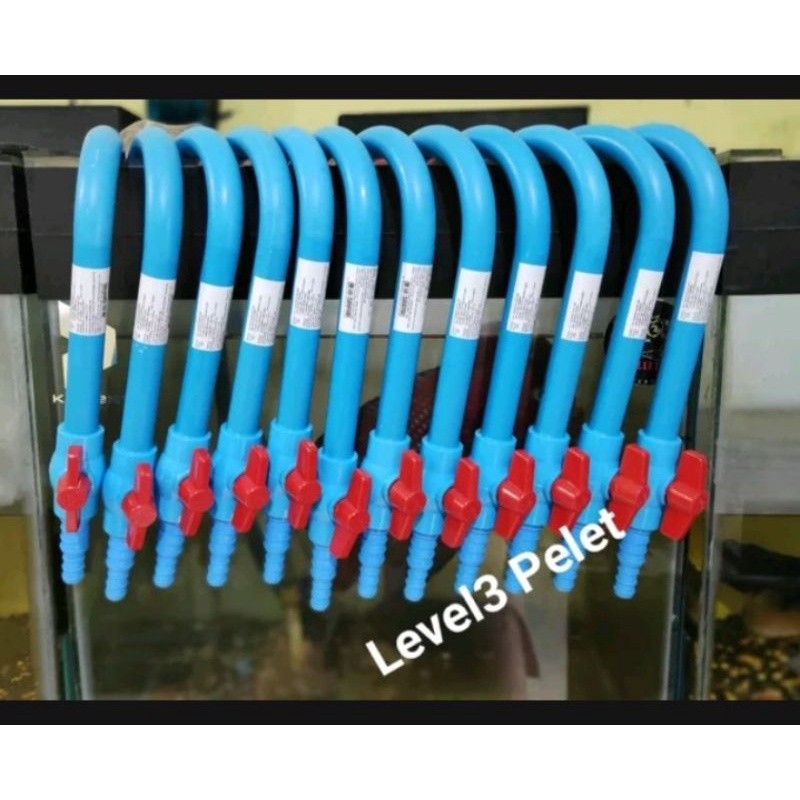 Pipa Selang Lengkung Kran Ganti Kuras Isi Air Aquarium Ikan Stop keran Import