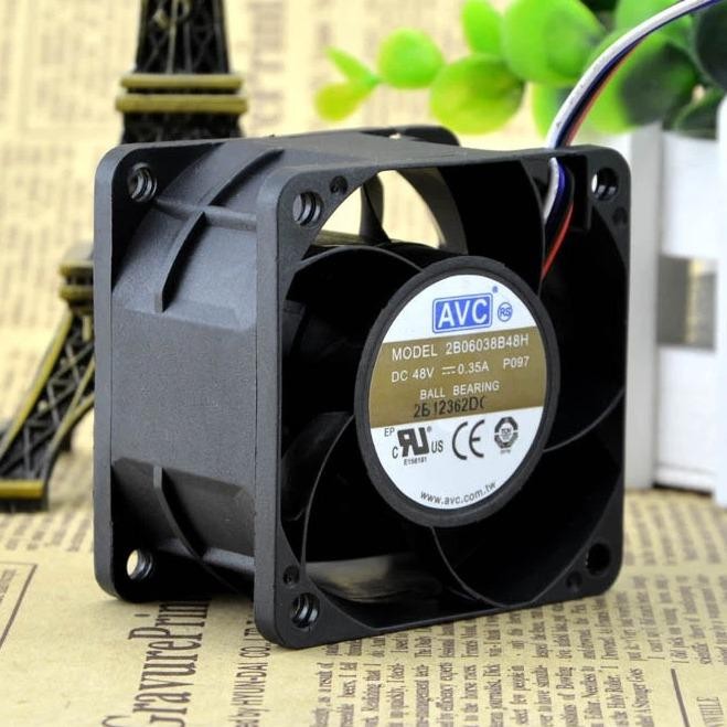 Kipas Fan AVC  6cm Dc 48V 0.35A 4 kabel