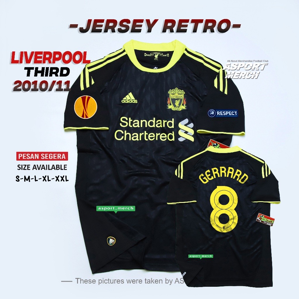RETRO LIVERPOOL THIRD 2010 2011 LEMON