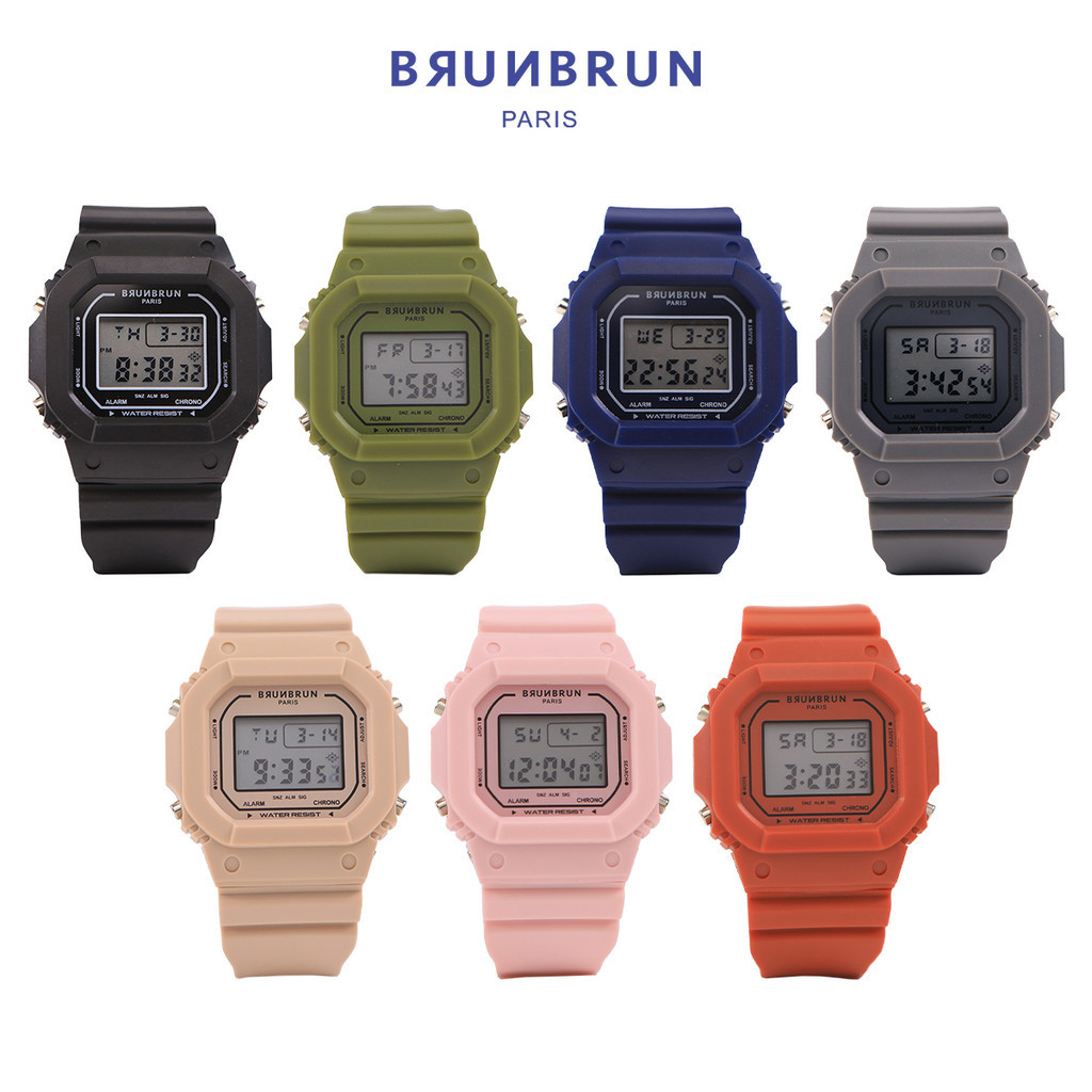 bag store [TRENDING] Brunbrun Paris Jam Tangan  Digital  Pria & Wanita  Lou Watch