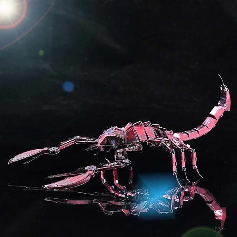 Colorful 3D Metal Puzzle Scorpion Model Stainless Steel Insect Assembly Toys Piececool DIY Handmade 