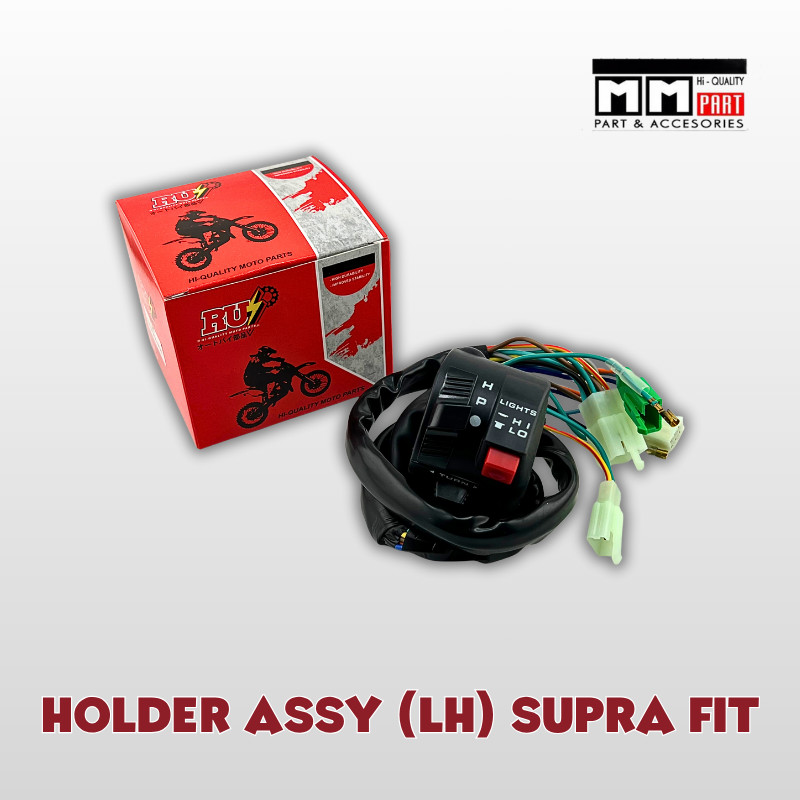 HOLDER ASSY LH SUPRA FIT - HANDLE HANDEL SWITCH LEFT SAKLAR LAMPU KIRI HONDA SUPRA X 100 OLD LAMA