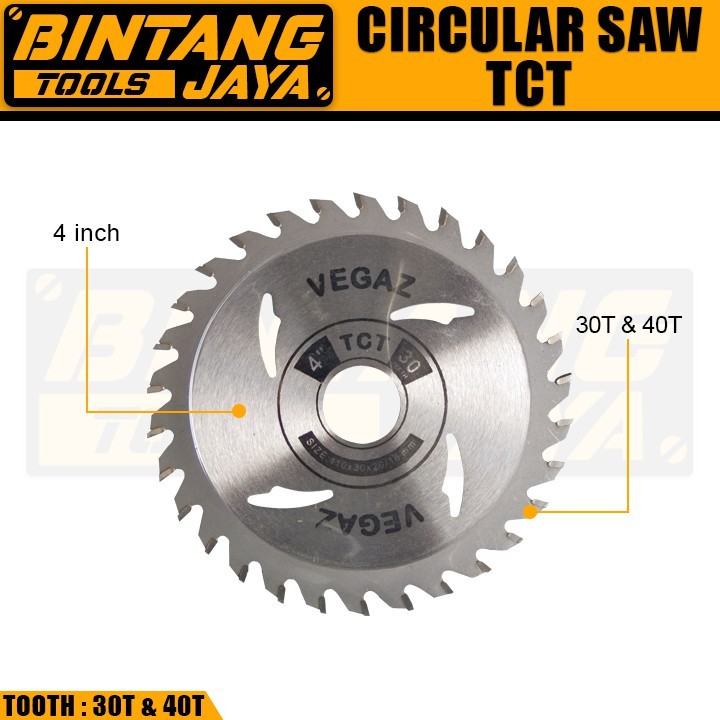 Pisau Gergaji Circular Saw TCT Mata Gergaji Kayu 4 inch gergaji
