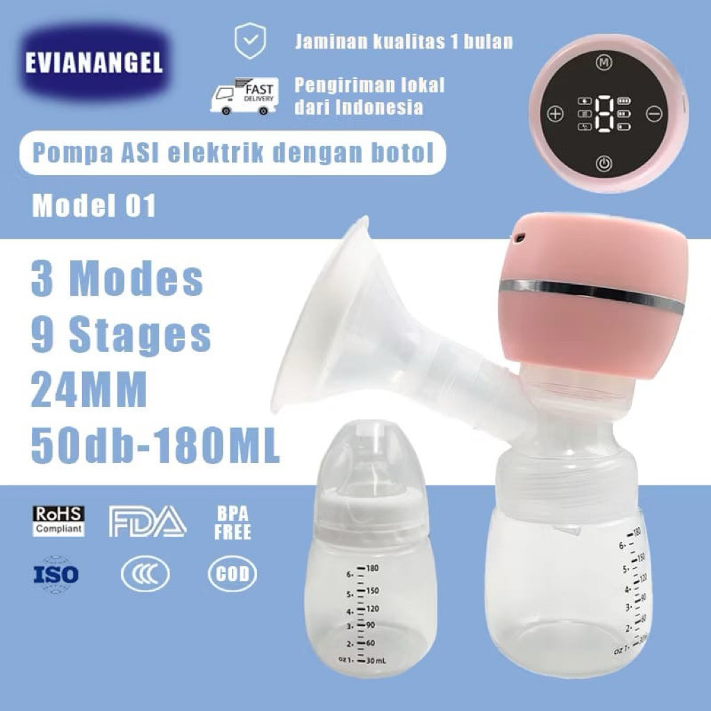 EVIANANGEL/Breast Pump Rechargeable / Pompa Asi Elektrik Rechargeable / Pompa Asi Elektrik Portable