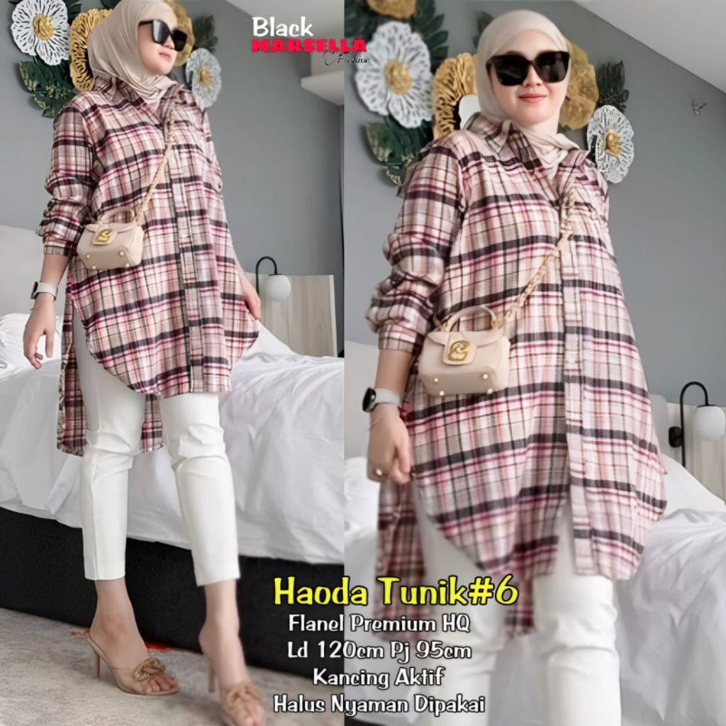 Baju Tunik Wanita Premium Haoda Tunik#6  Marsella Fashion alya store