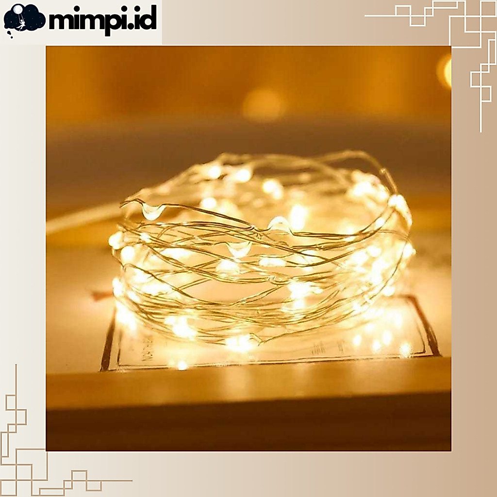 Lampu Hias Tumblr LED Kawat Mini Panjang 3Meter Dekorasi Gift Box Bucket Bunga Boba Balon PVC Cantik