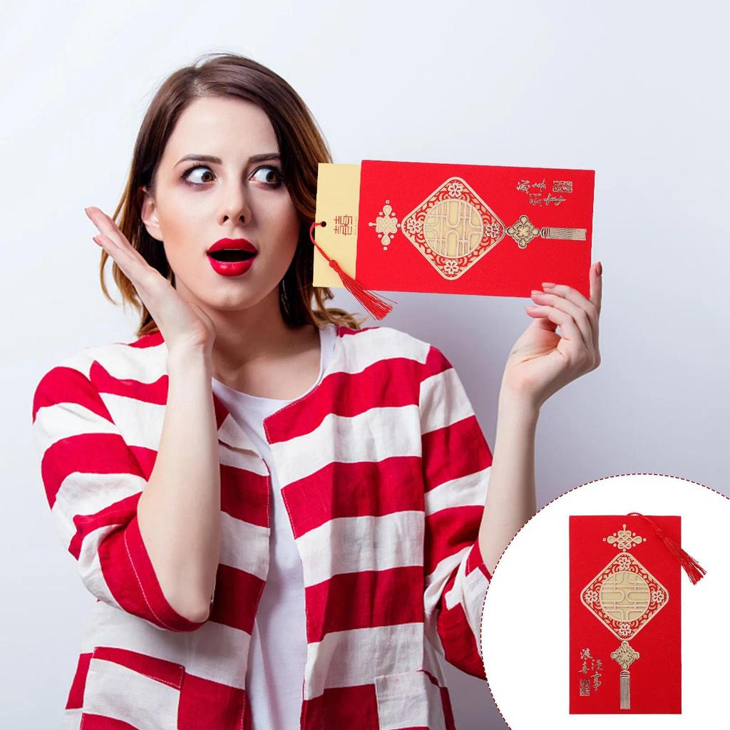 10Pcs Chinese Style Wedding Invitation Cards Romantic Paper Invitations Perfect for Wedding Party An