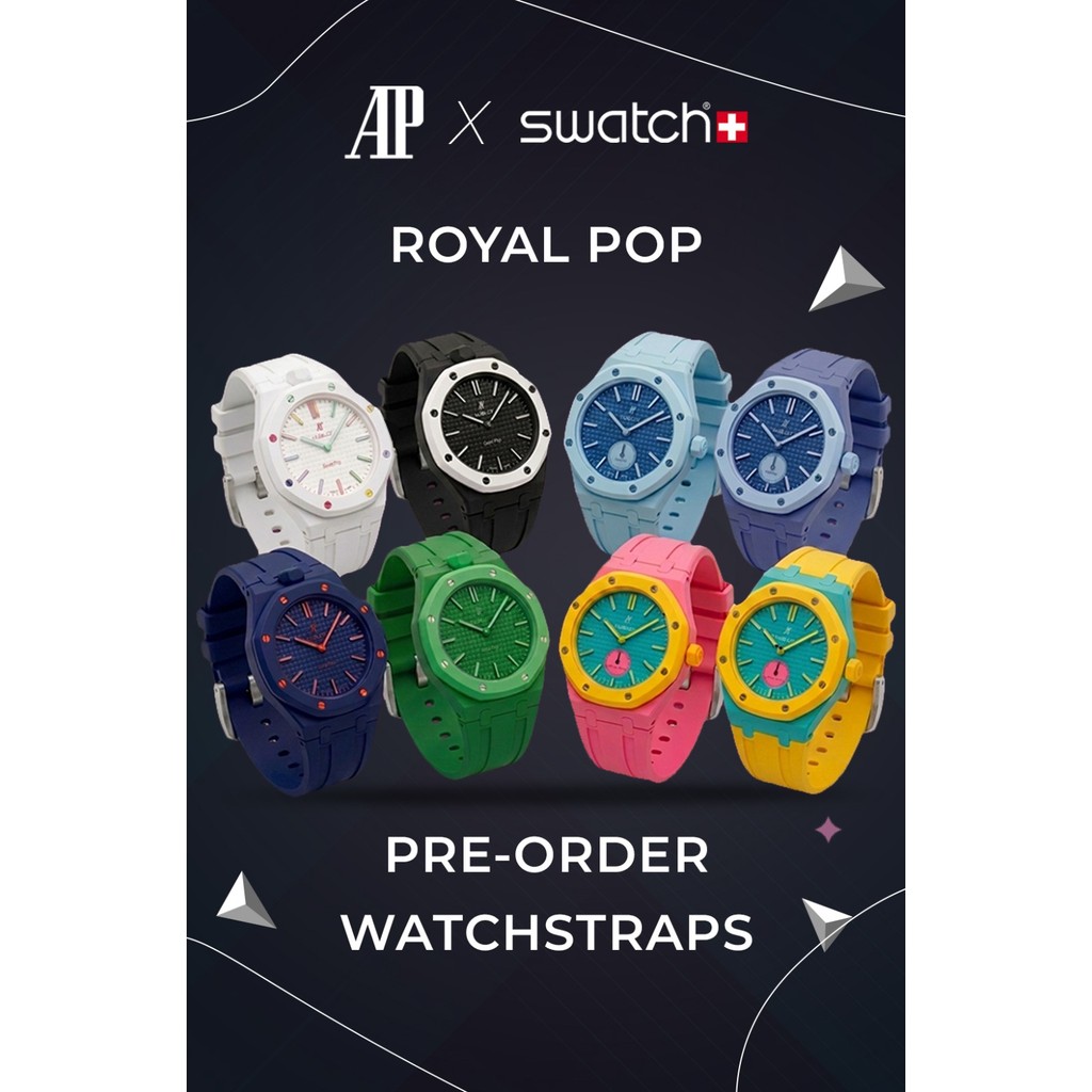 Tali Jam AP x Swatch Royal Pop Rubber Straps