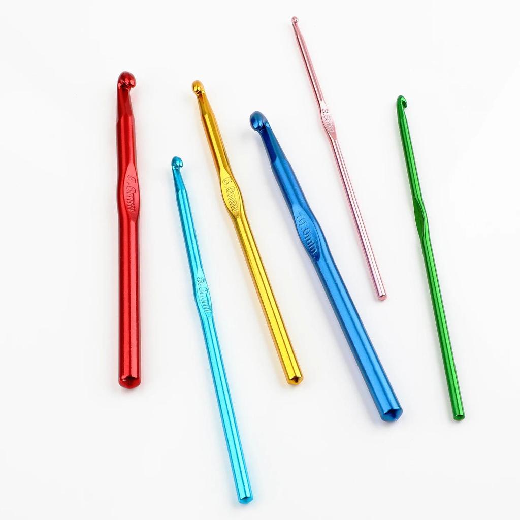 Colorful Aluminum Knitting Needles Metal Knitting Needles Croet Hooks Handmade Y Apparel Needles