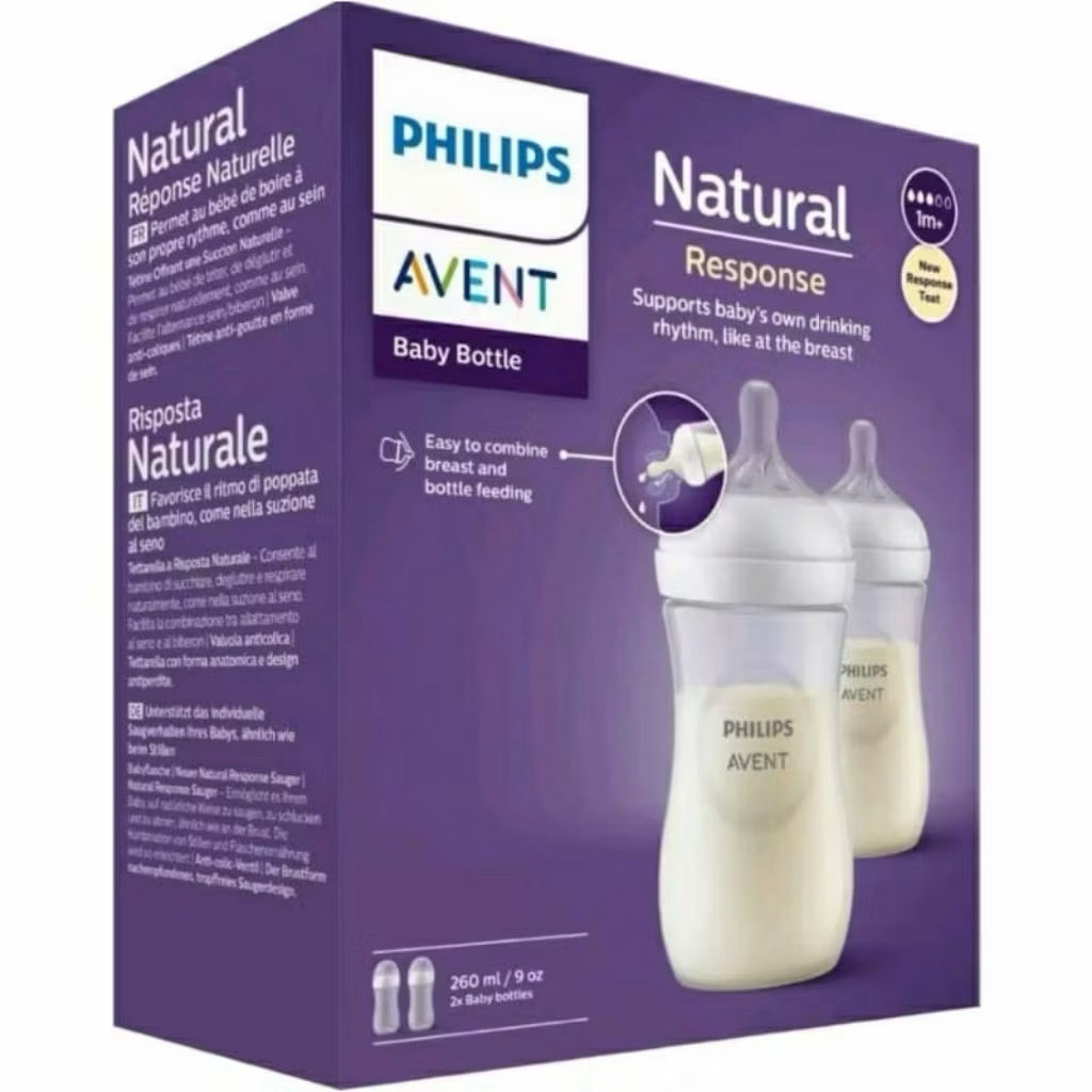Philips Avent Natural Response isi 2in1 125ml (0-3m) & 260ml (3-6m) Botol Susu Bayi