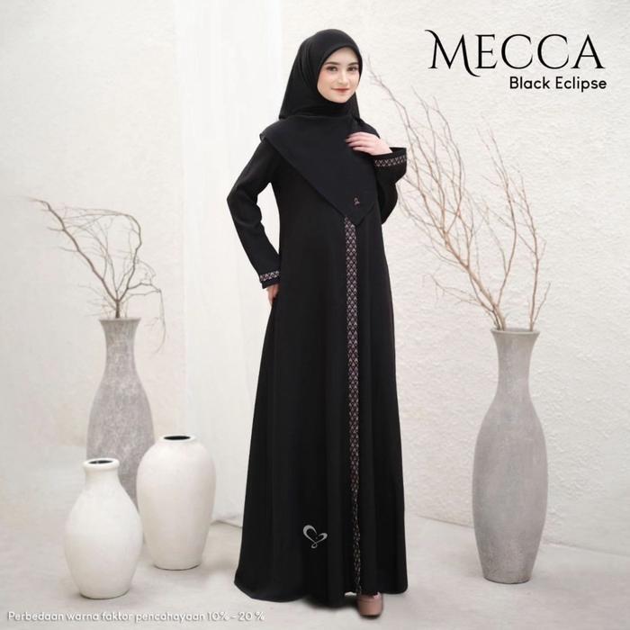 Terlaris Mecca abaya dress gamis cringcle airflow - Hitam