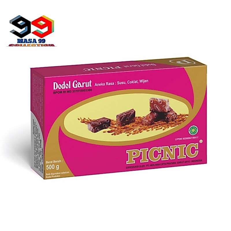 Dodol Garut PICNIC CLASSIC 500gr / Dodol Picnic Original Bungkus Box Dan Kiloan Los
