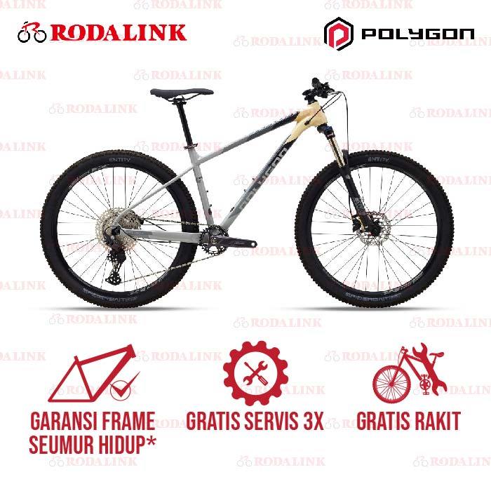 Polygon Sepeda Gunung MTB Xtrada 6 1x11 Speed - Cream Grey