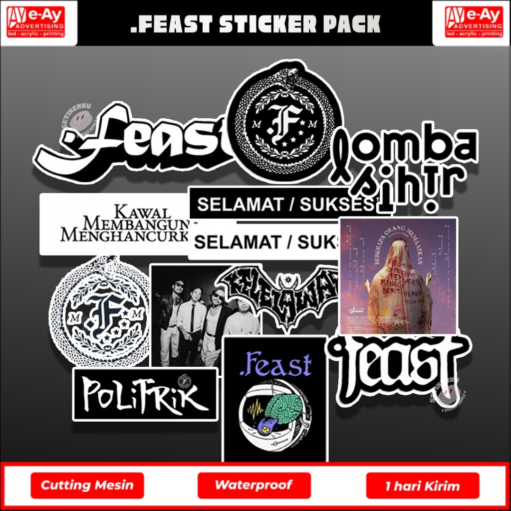 13pcs Feast Sticker Pack | stiker band feast aesthetic - eayadvertising
