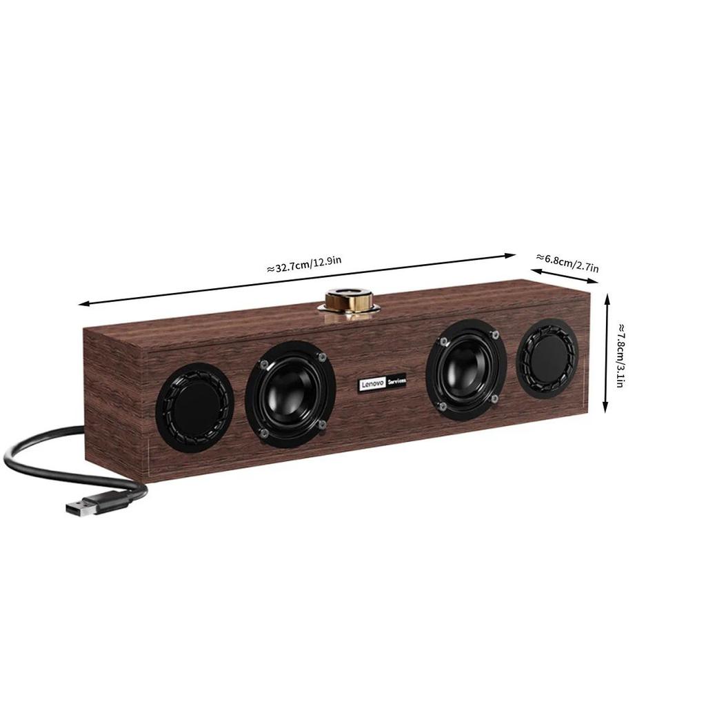 Lenovo C02 Multimea Speaker Bluetooth Speaker WiredBluetooth DualMode Speaker Retro Speaker Universa