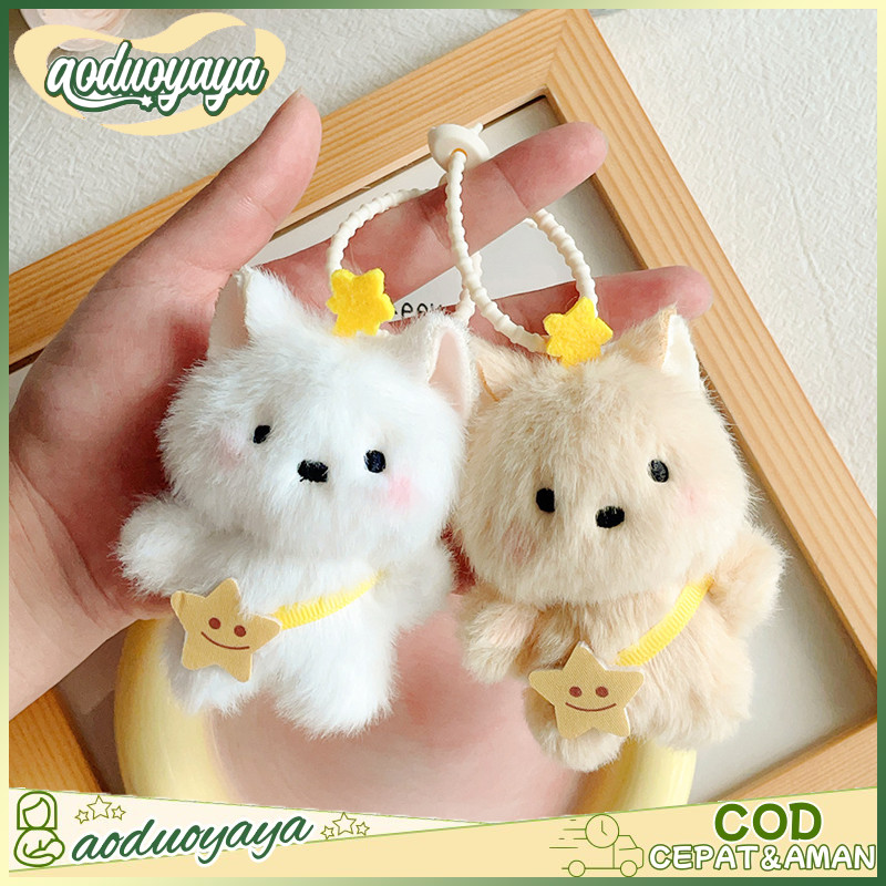 aoduoyaya Gantungan Boneka Anjing Bintang Gantungan Tas Boneka Anjing Aksesoris Tas Hadiah Ulang Tah
